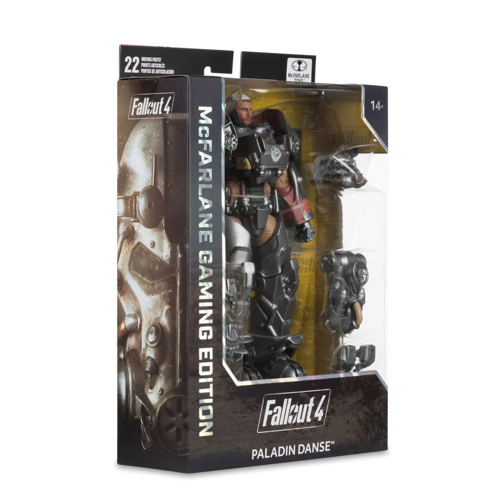 Paladin Danse T-60: reverso de la caja con el arte de Fallout 4