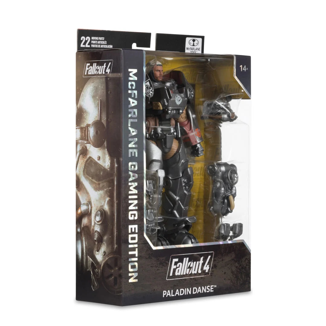 Paladin Danse T-60: reverso de la caja con el arte de Fallout 4