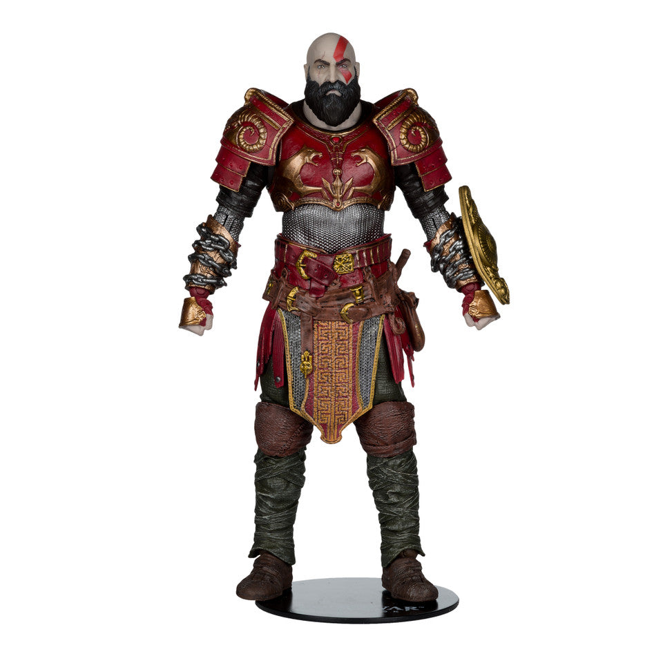 Kratos visto de espaldas, con las Hojas del Caos cruzadas sobre la armadura