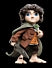 Figura Frodo Baggins Mini Epics #1, vista completa de los pies de hobbit