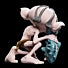 Figura Gollum Mini Epics de Wētā Workshop, vista lateral en pose agachada
