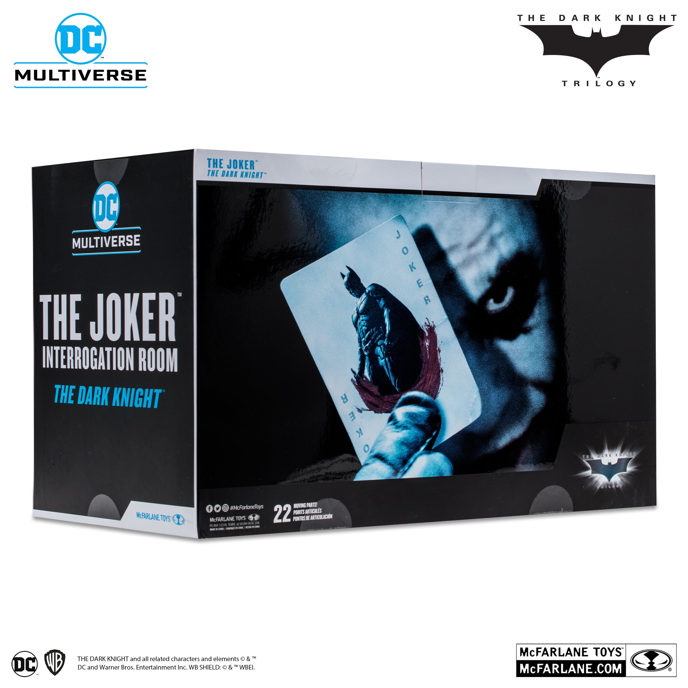 Vista lateral de la caja de The Joker Interrogation Room Pack