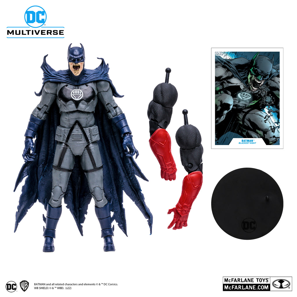 Batman Blackest Night McFarlane DC Multiverse 7 pulgadas con base, tarjeta coleccionable y los brazos de Atrocitus