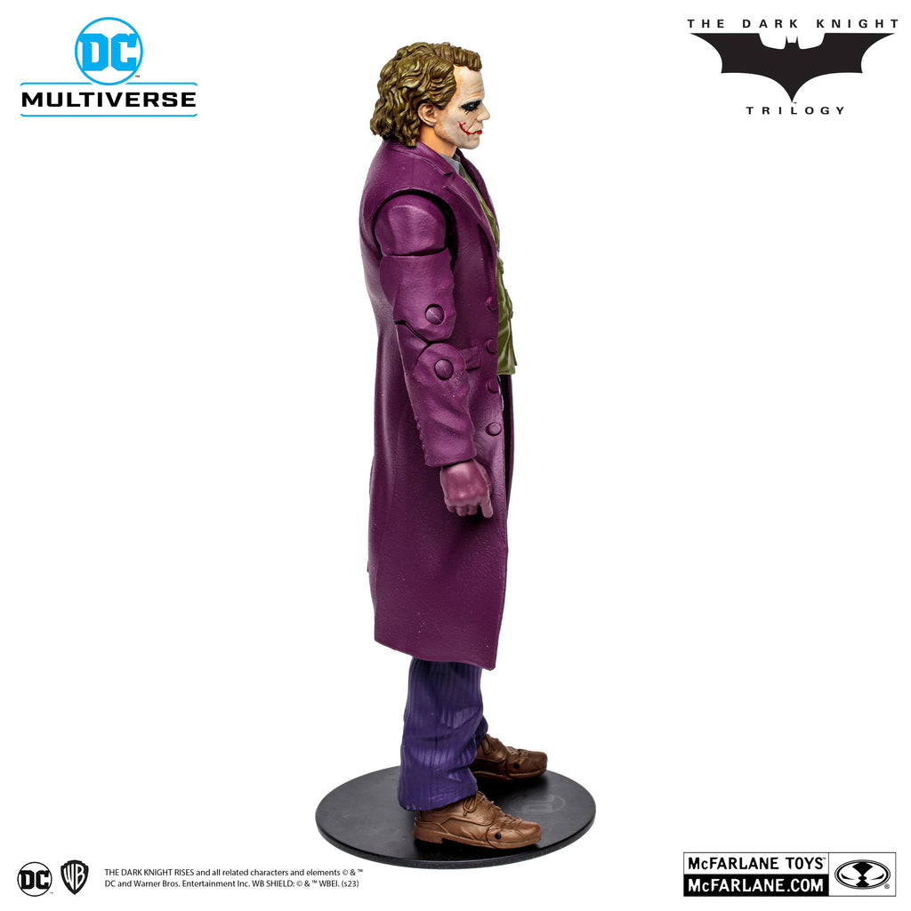 The Joker visto de espaldas sobre su base circular