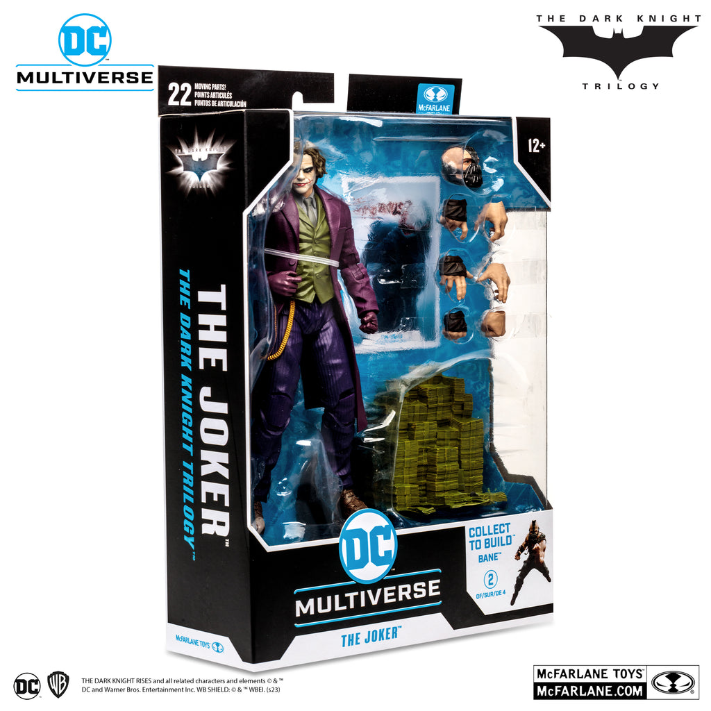 Reverso de la caja de The Joker, con el diagrama de las piezas Build-A de Bane