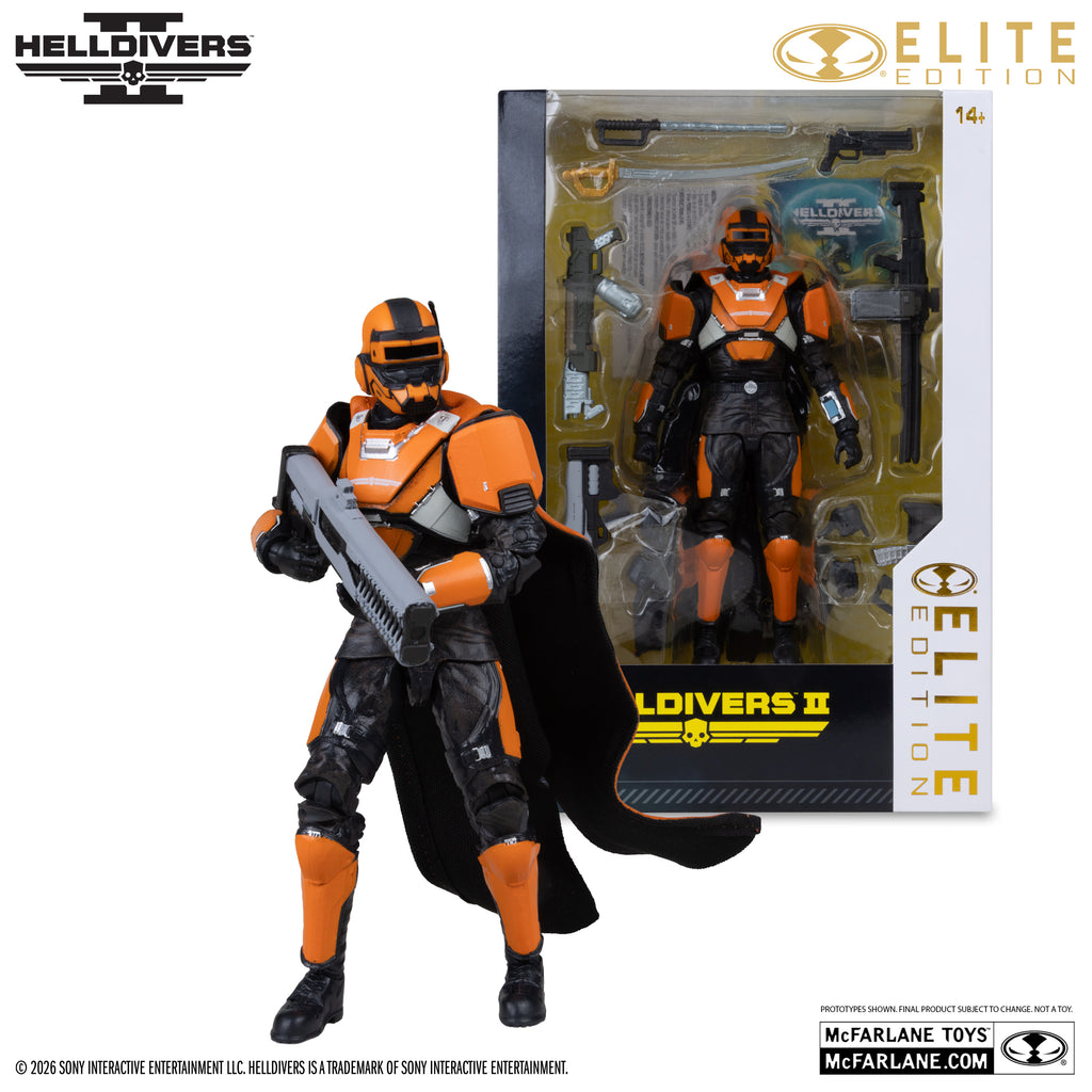 CE-25 Trench Engineer con el arma en las manos, junto a su caja Elite Edition
