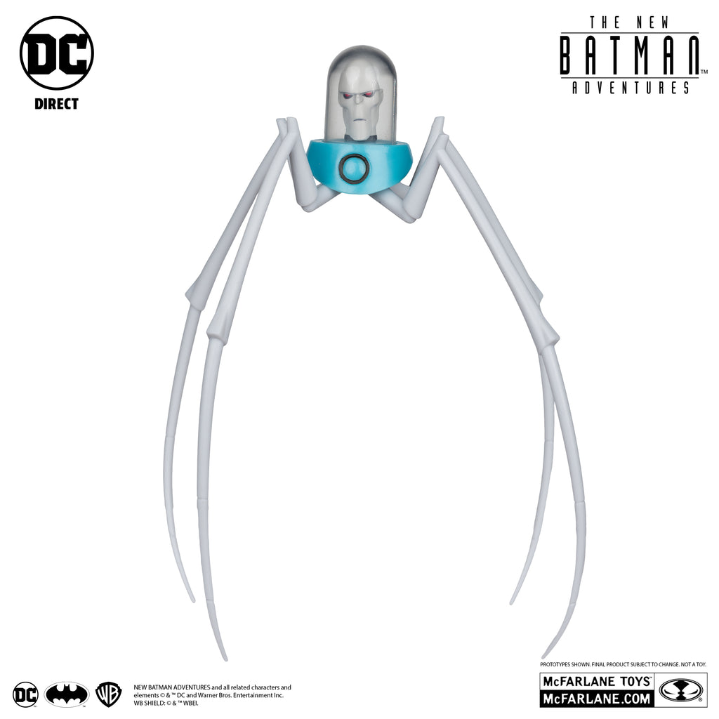 Mr. Freeze montado sobre las patas de araña, con la cúpula al frente