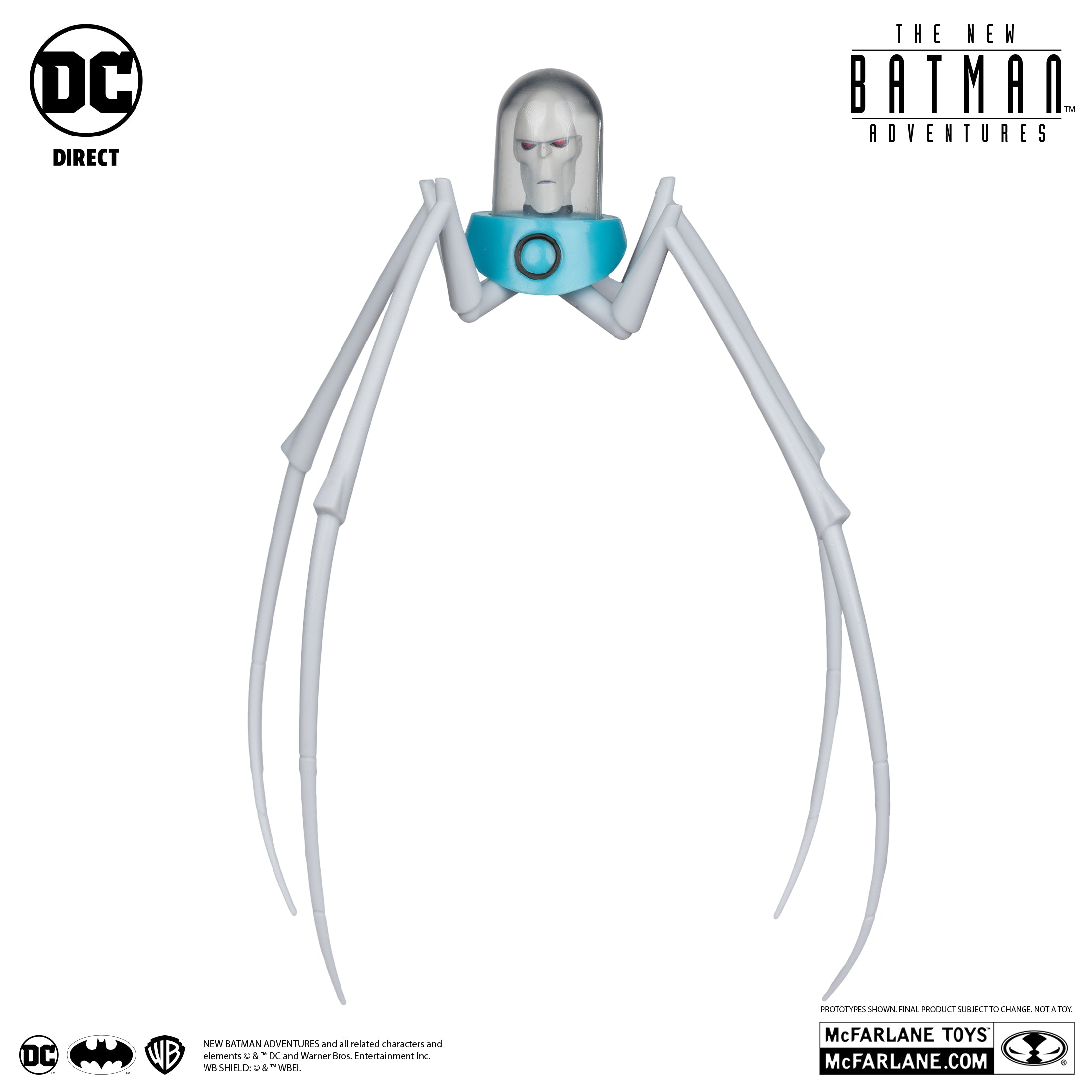 Mr. Freeze montado sobre las patas de araña, con la cúpula al frente