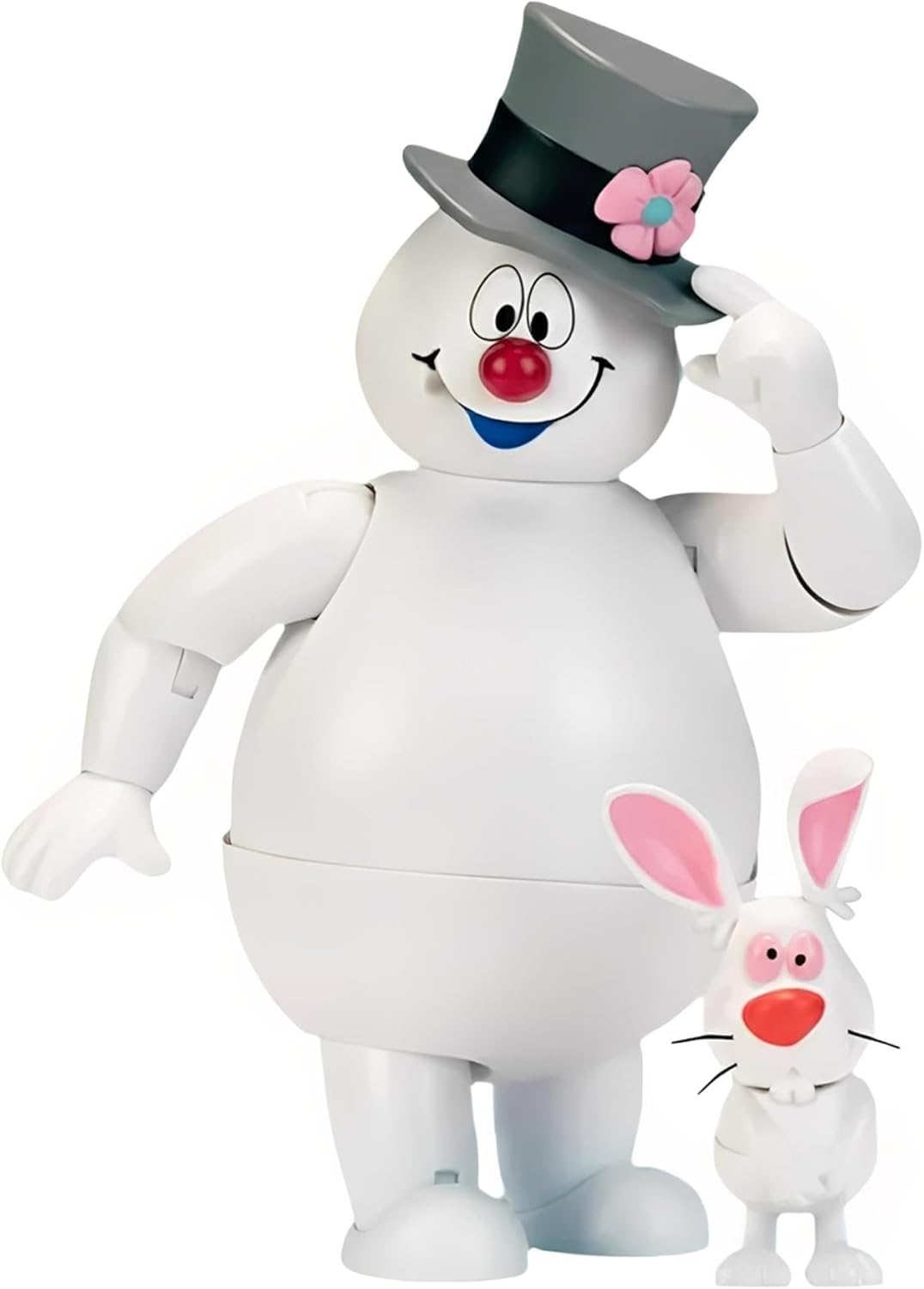 Frosty the Snowman de Jada Toys en su empaque de televisor de época