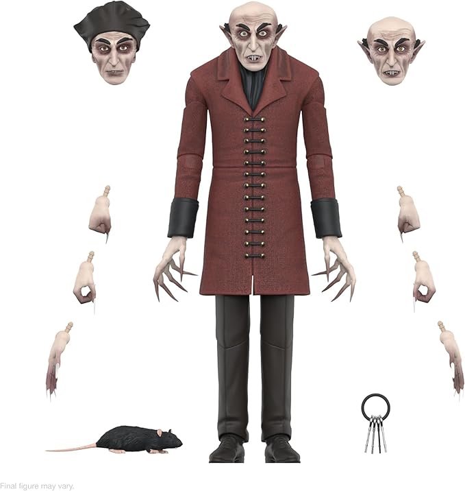 Caja del Conde Orlok de Super7 ULTIMATES con la ventana en forma de ataúd