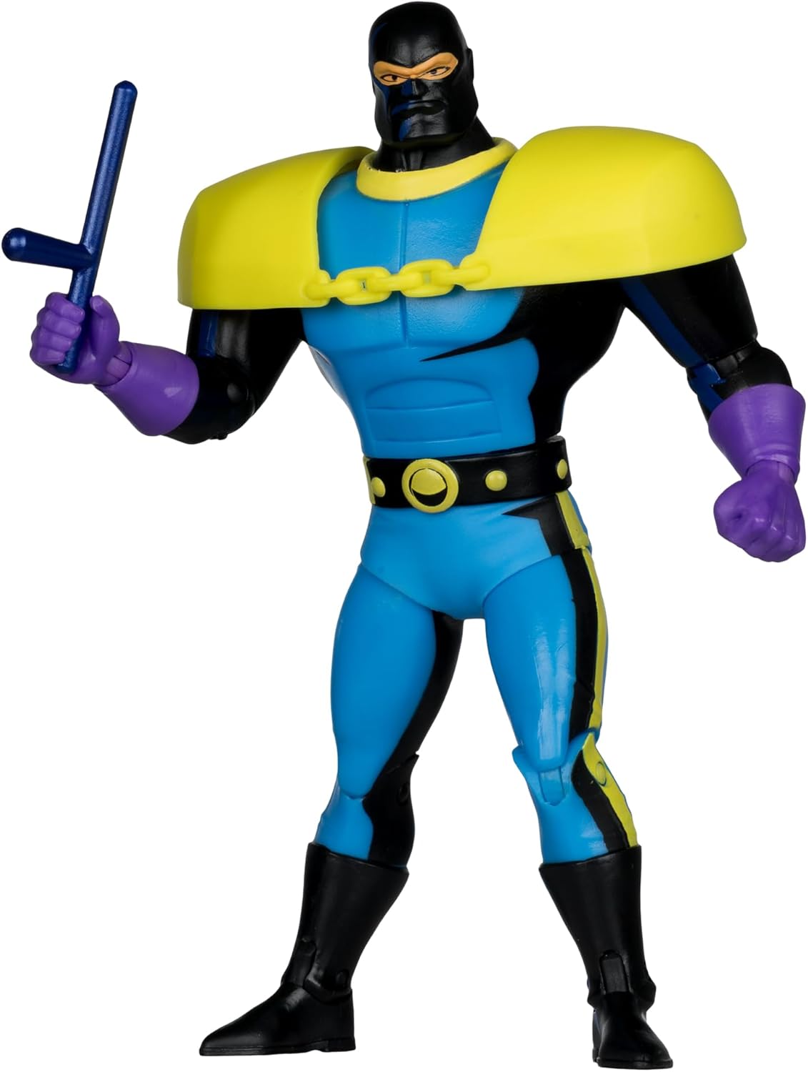 Lock-Up Black Light de Batman: The Animated Series con el bastón en la mano, figura de 6 pulgadas