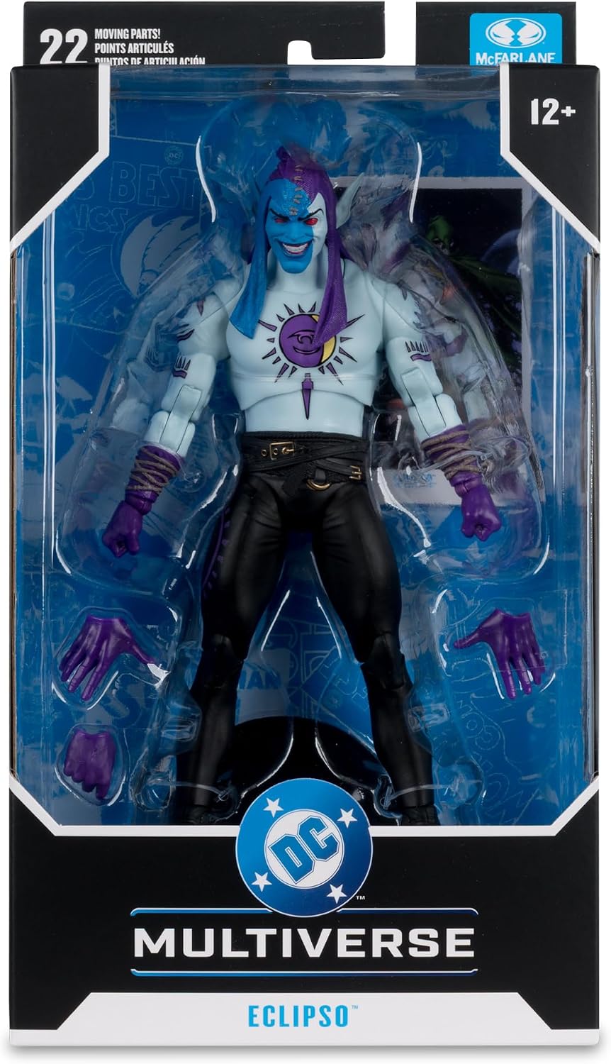 Eclipso en su caja sellada DC Multiverse, vista de frente