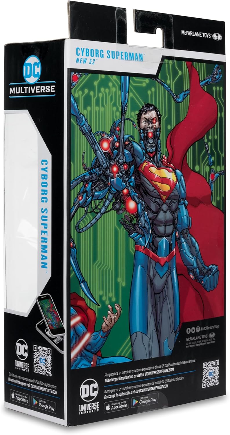 Cyborg Superman New 52 junto a su caja de McFarlane DC Multiverse