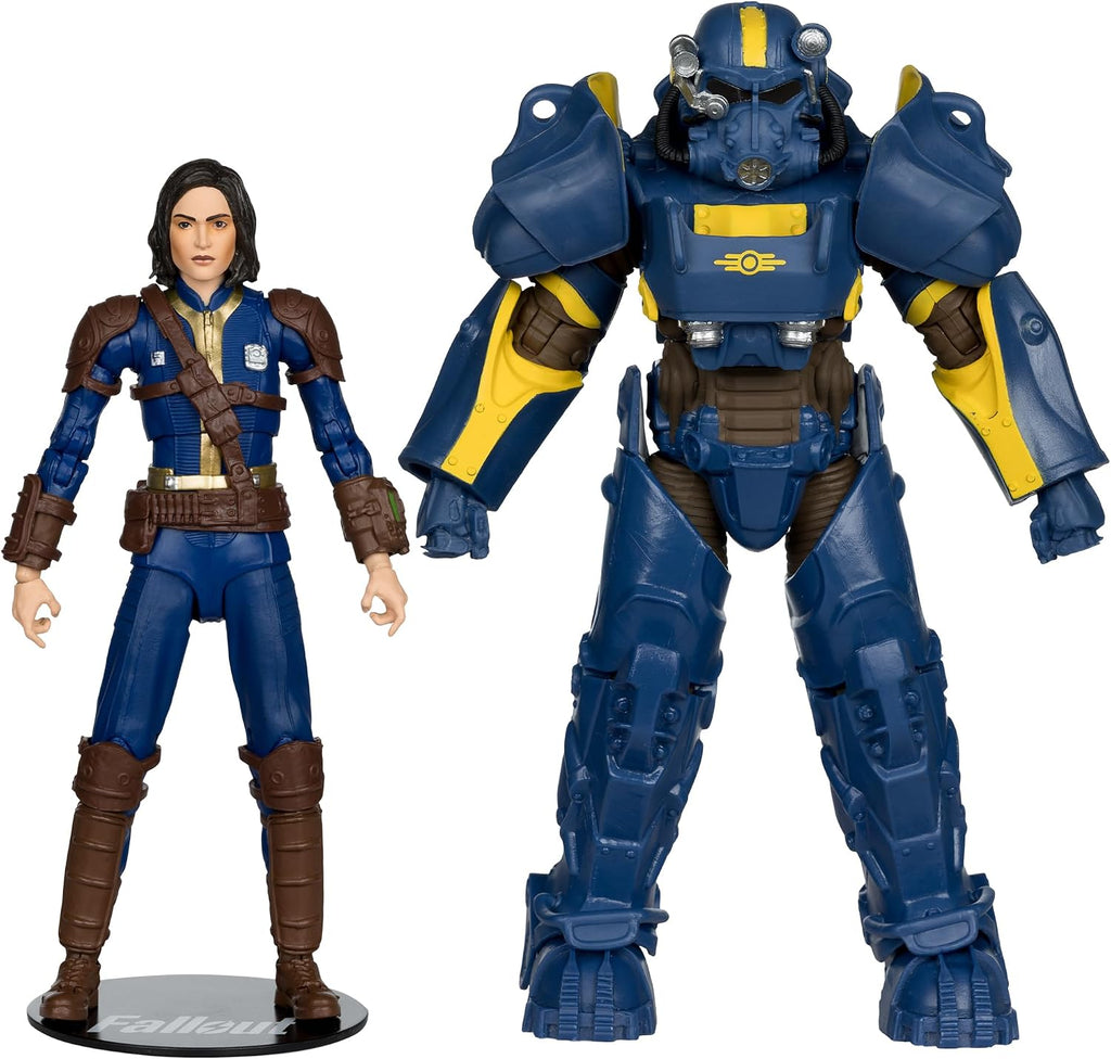 Sole Survivor y T-60 Vault Tec McFarlane de frente sobre sus bases