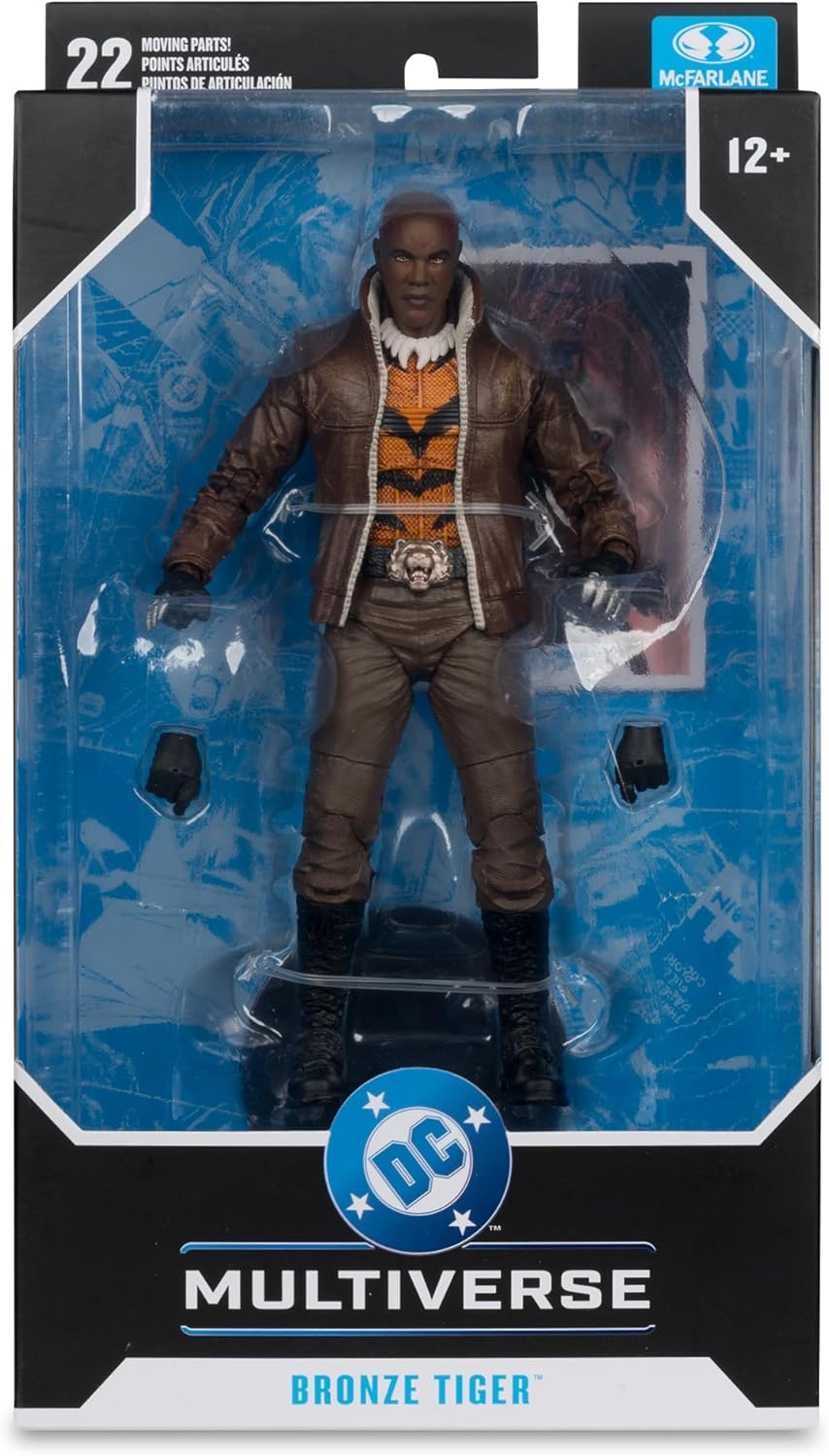 Bronze Tiger en su caja sellada DC Multiverse, vista de frente