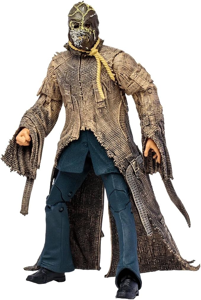 Scarecrow McFarlane The Dark Knight Trilogy de frente con máscara de arpillera