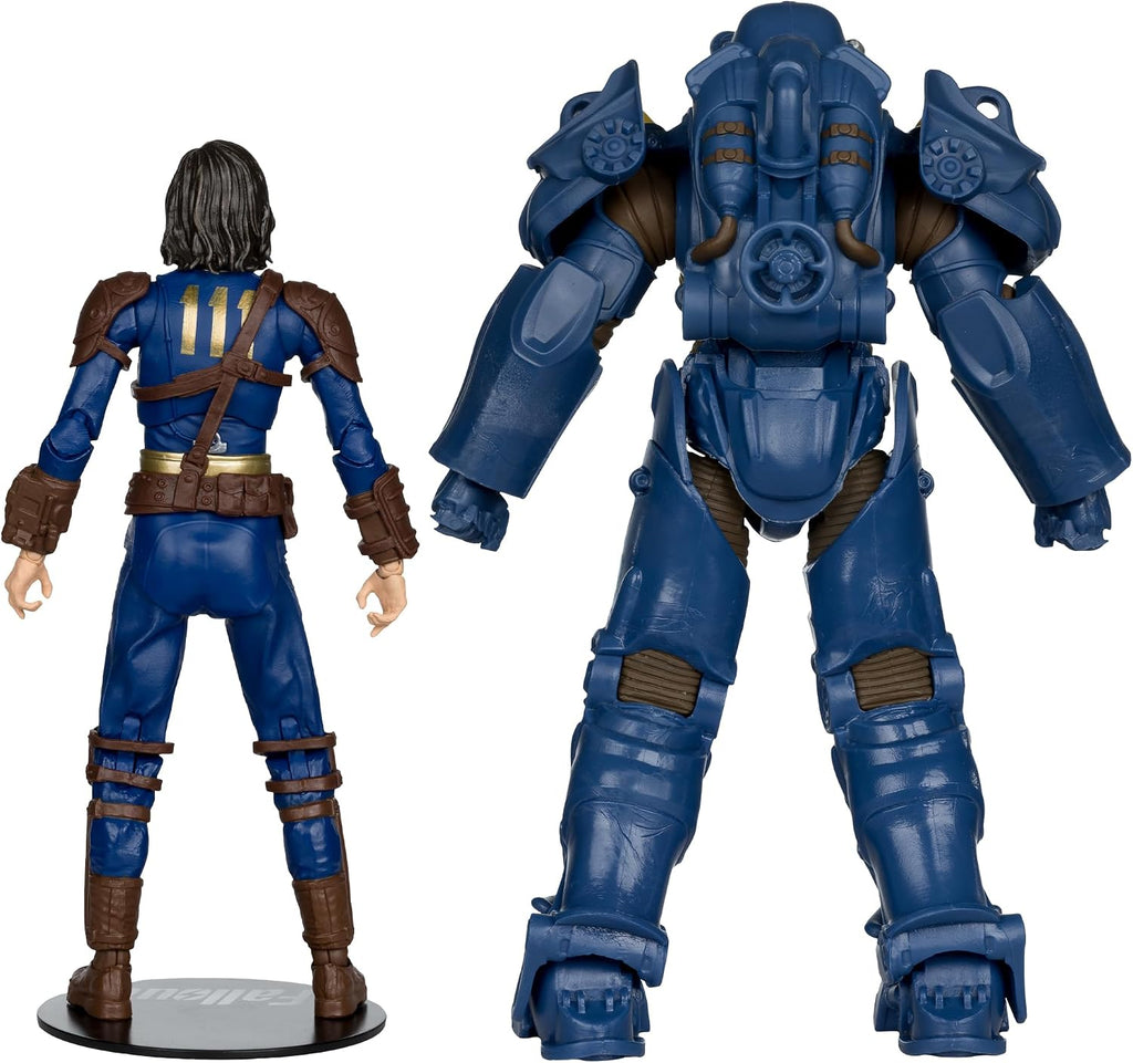 Sole Survivor y T-60 Vault Tec McFarlane vistos de espalda