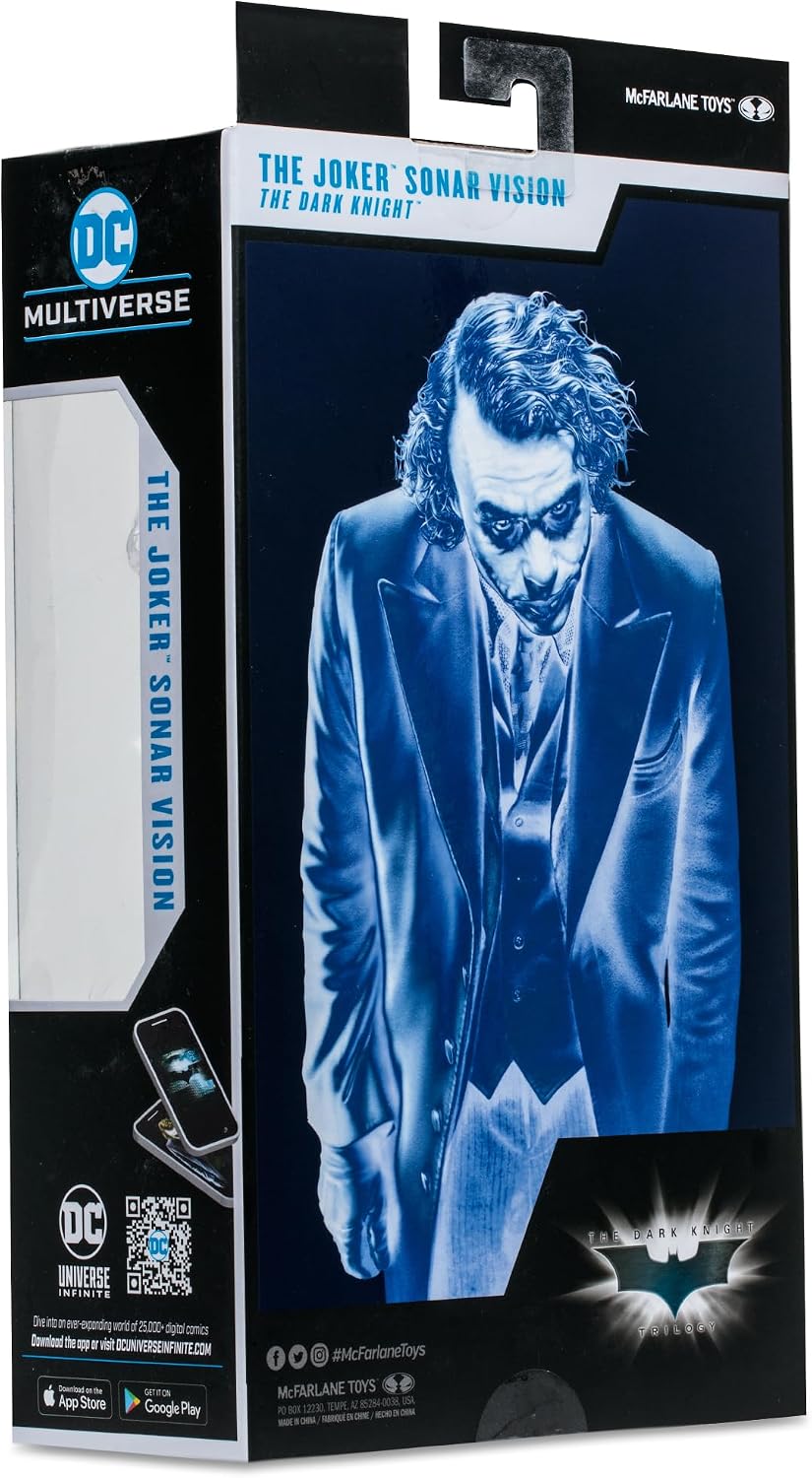 The Joker Sonar Vision en tres cuartos, con el cabello y el rostro captados en eco sónico