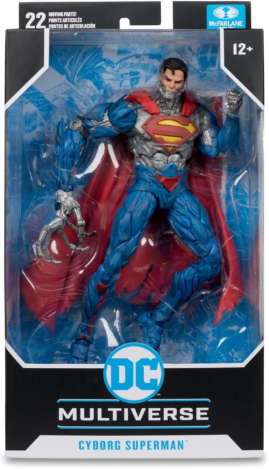 Caja sellada del Cyborg Superman New 52 de McFarlane DC Multiverse, vista frontal