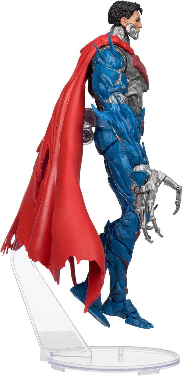 Figura Cyborg Superman New 52 sobre la base de vuelo transparente