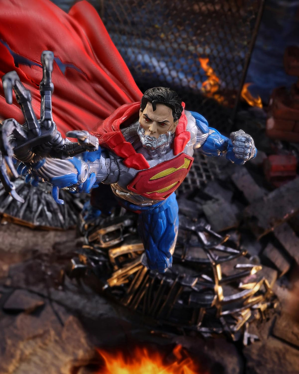 Caja del Cyborg Superman New 52 de McFarlane, arte del reverso