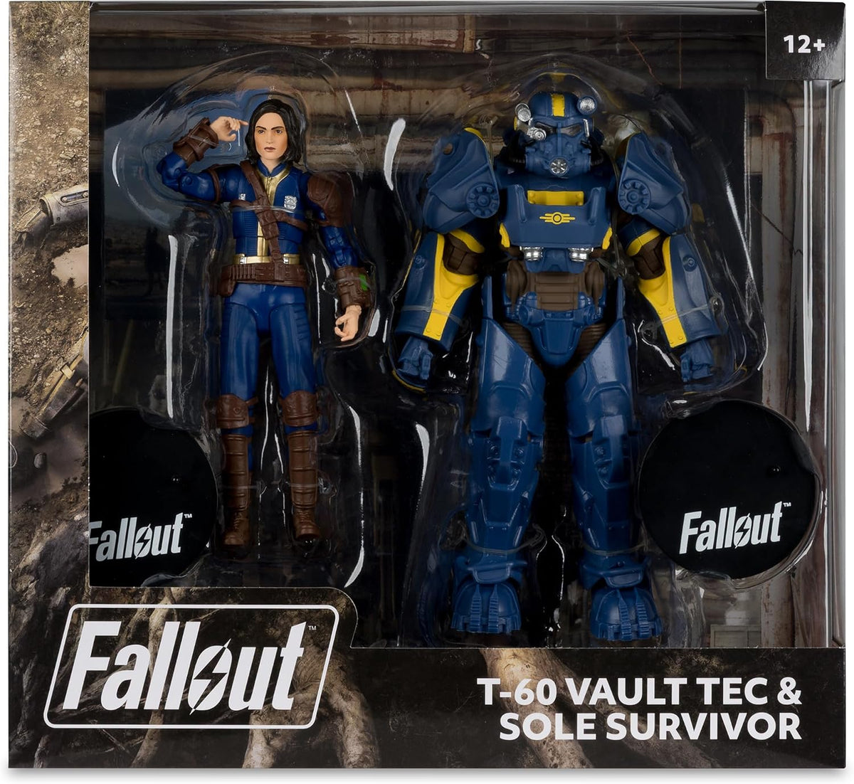 Caja de ventana del set T-60 Vault Tec y Sole Survivor McFarlane Fallout, vista frontal