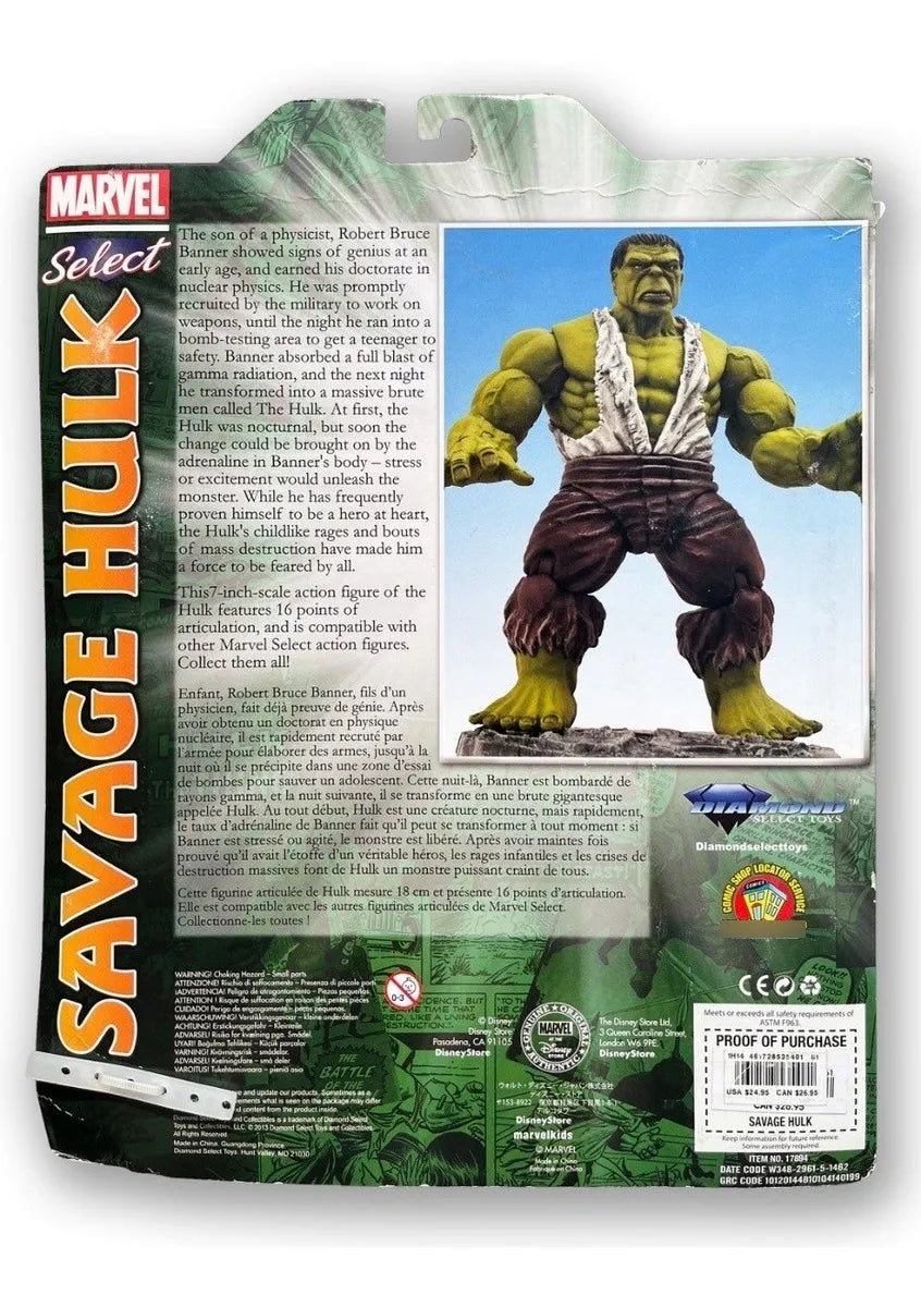 Diamond Select Toys Marvel Select Savage Hulk Bruce Banner Figura 1:10