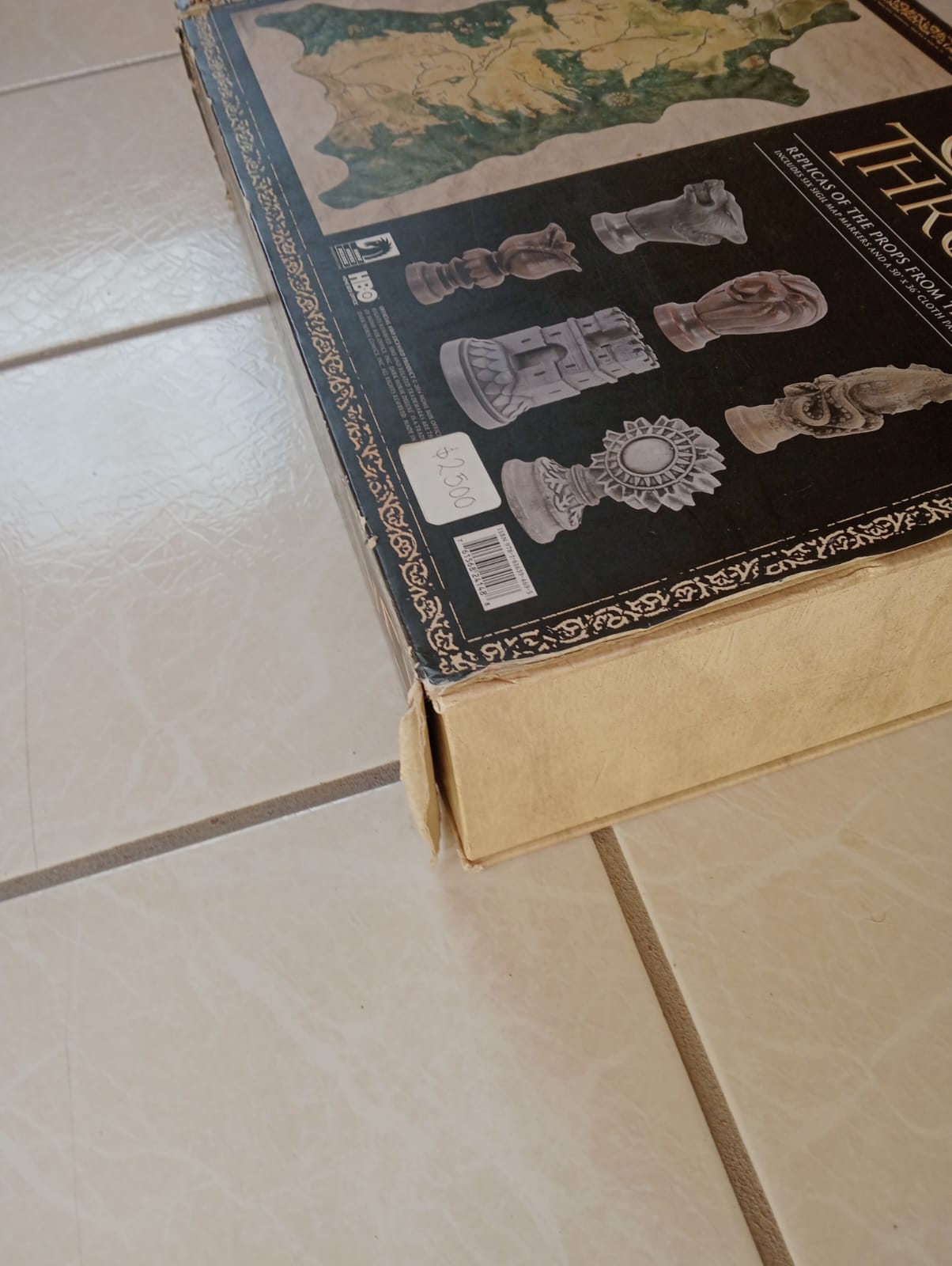 Dark Horse Deluxe Game of Thrones Mapa con Marcadores de Madera con Motivos de Las Casas (Caja con Detalles)