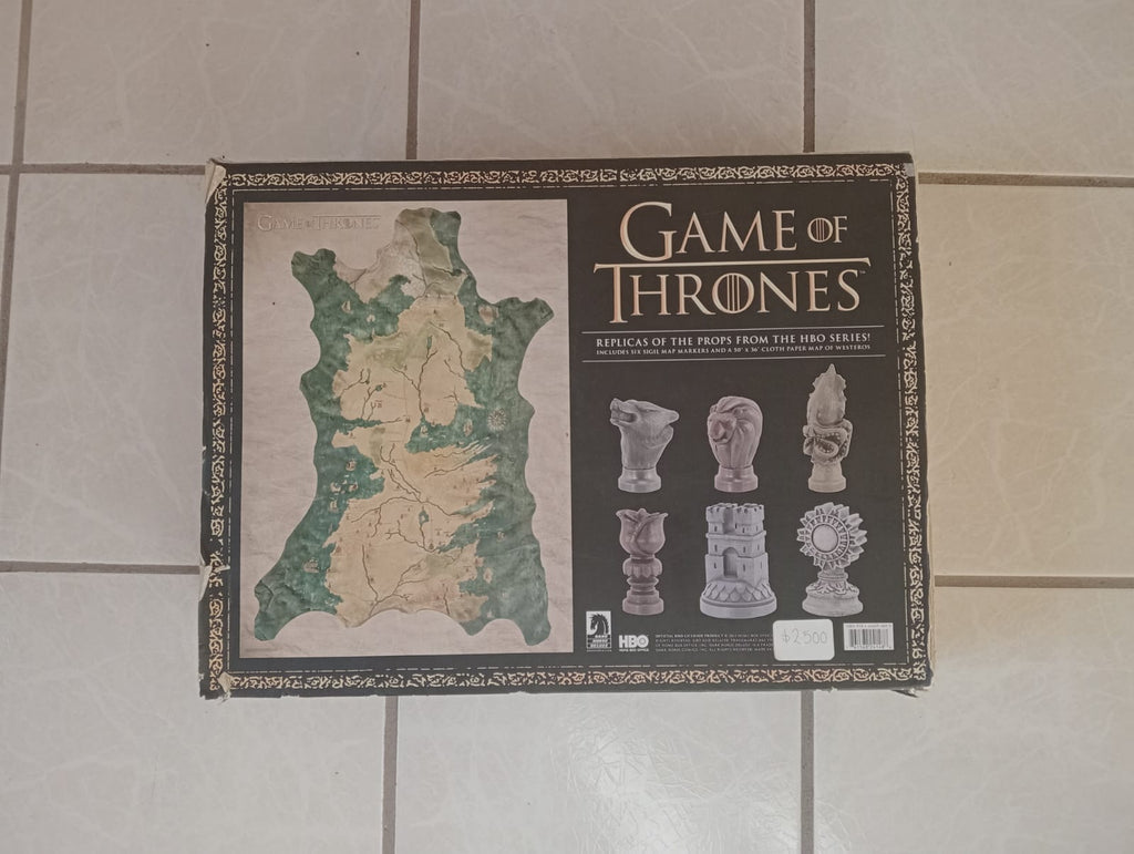 Dark Horse Deluxe Game of Thrones Mapa con Marcadores de Madera con Motivos de Las Casas (Caja con Detalles)