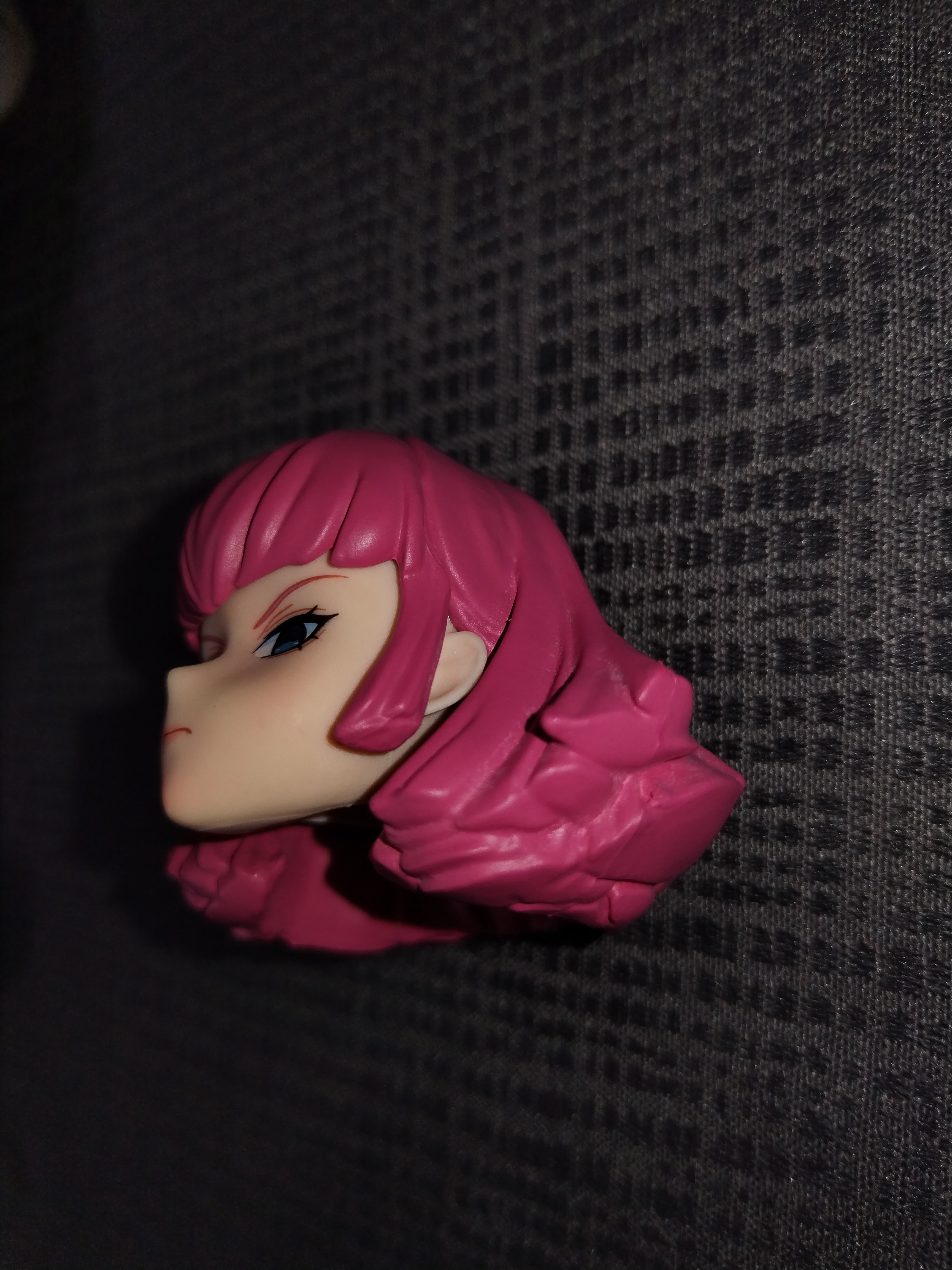 Neon Girl 1/6: cabeza de cabello rosa vista desde arriba