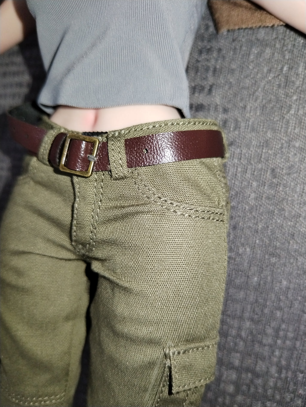 Ash Girl 1/6: cinturón de piel con hebilla metálica