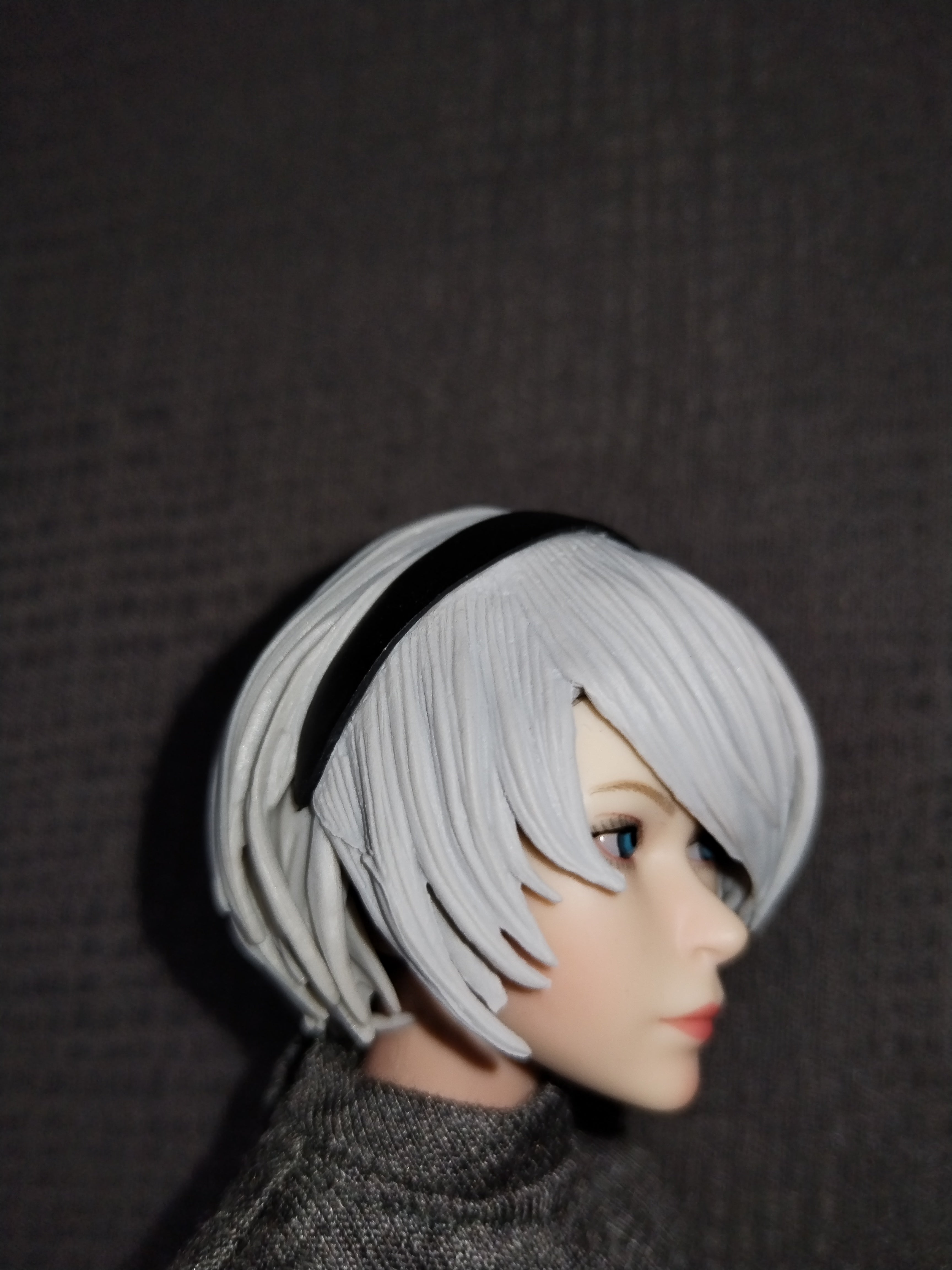 Assassin Girl 1/6: cabeza vista desde atrás con la diadema