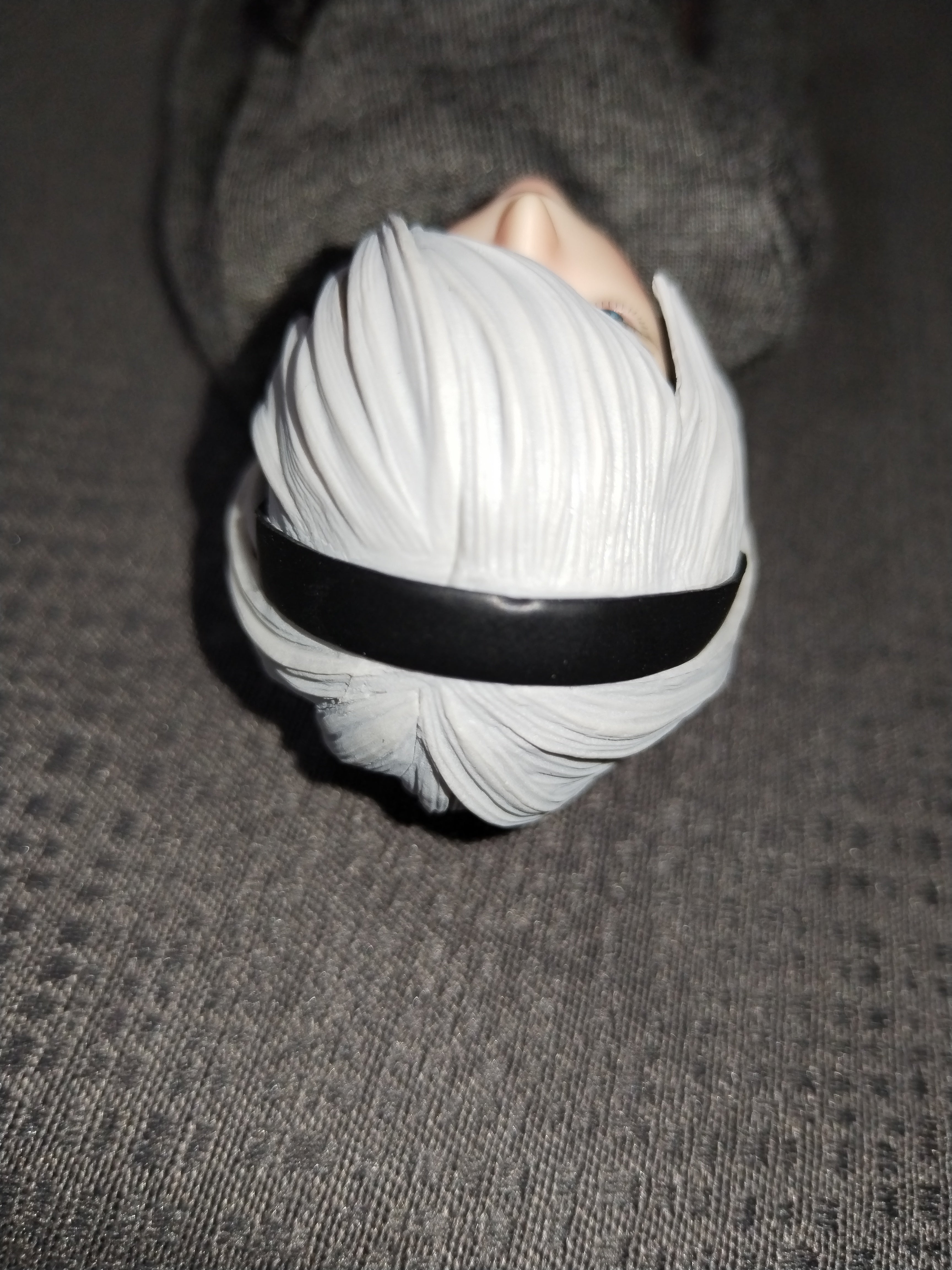 Assassin Girl 1/6: suéter gris tejido a mano, detalle del punto