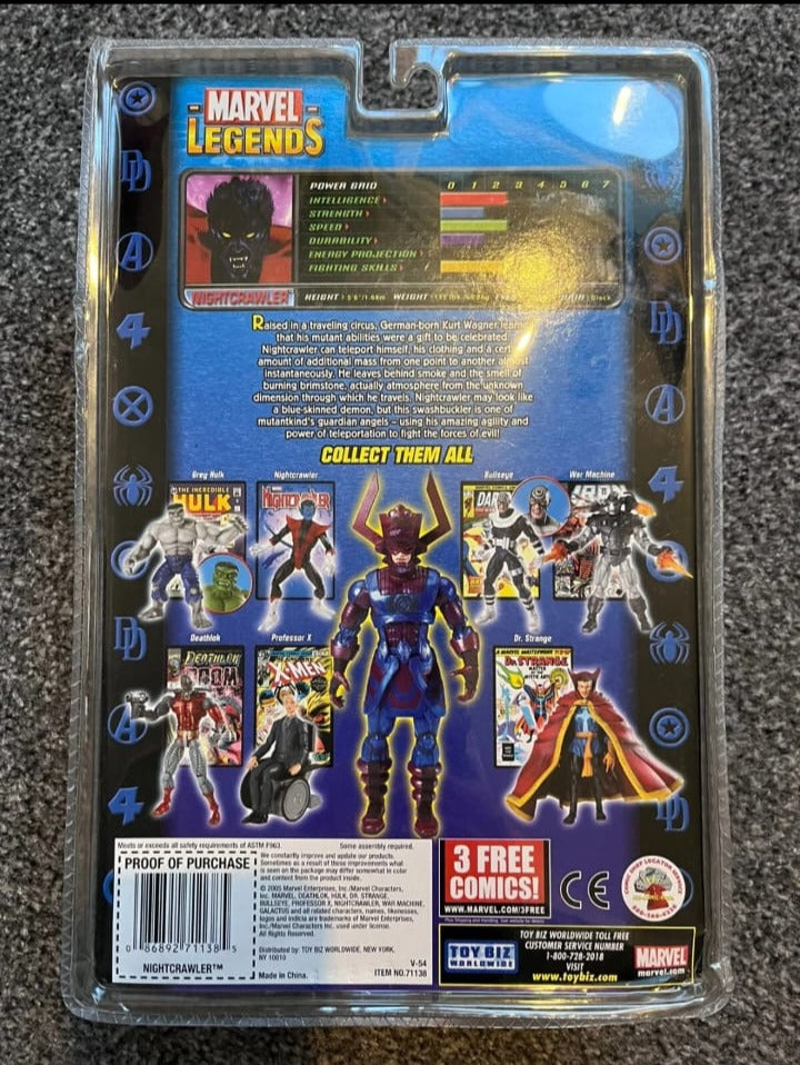 Toybiz Marvel Legends BAF Galactus Nightcrawler