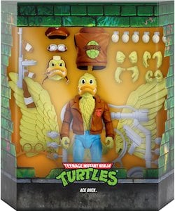 Figura Ace Duck de Super7 ULTIMATES, Tortugas Ninja 7 pulgadas, con alas desplegadas