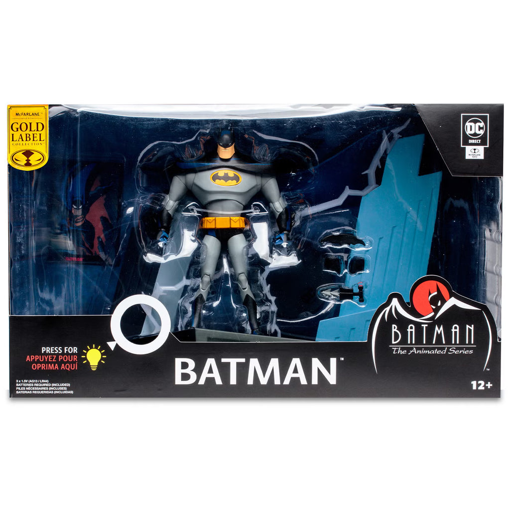 Batman The Animated Series 30 Aniversario Gold Label McFarlane DC Direct 7 pulgadas con base iluminada — vista 8