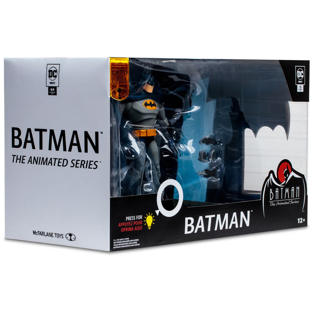 Batman The Animated Series 30 Aniversario Gold Label McFarlane DC Direct 7 pulgadas con base iluminada — vista 9