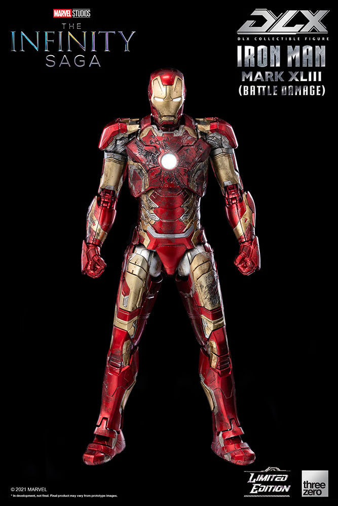 Threezero Marvel The Age of Ultron Iron Man Mark 43 Versión Daño de Batalla Diecast