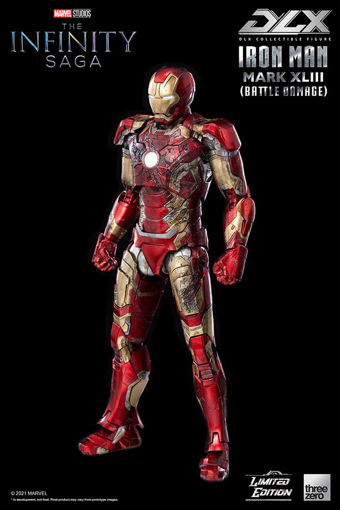 Threezero Marvel The Age of Ultron Iron Man Mark 43 Versión Daño de Batalla Diecast