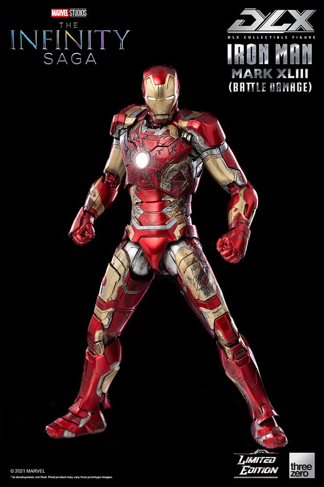 Threezero Marvel The Age of Ultron Iron Man Mark 43 Versión Daño de Batalla Diecast