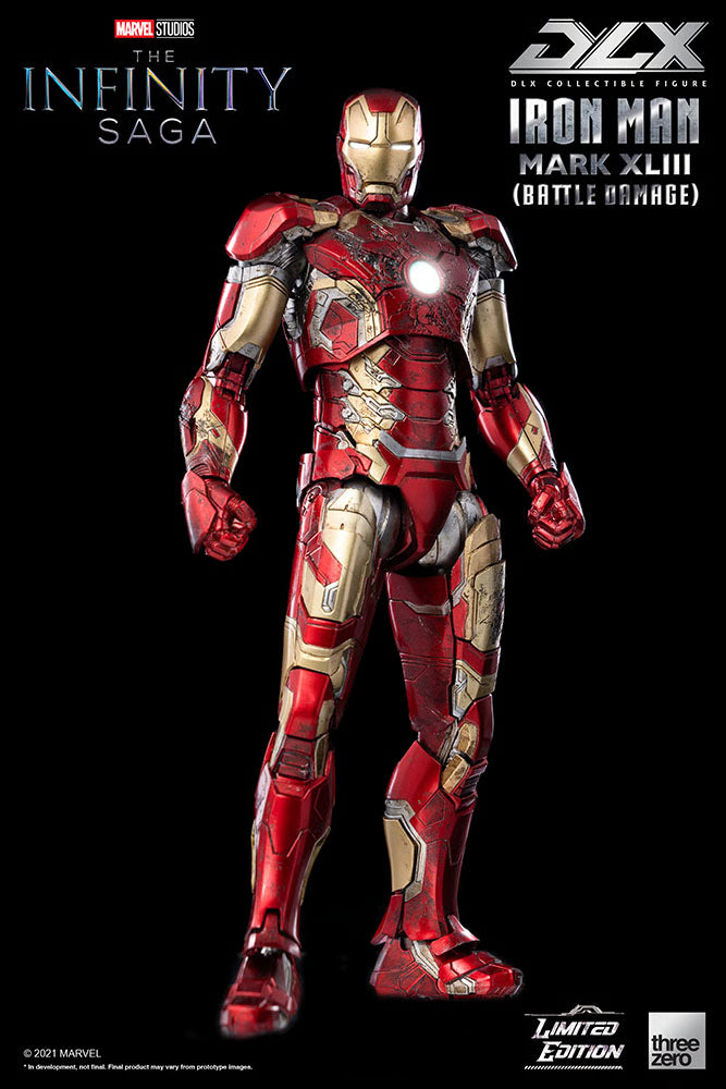 Threezero Marvel The Age of Ultron Iron Man Mark 43 Versión Daño de Batalla Diecast