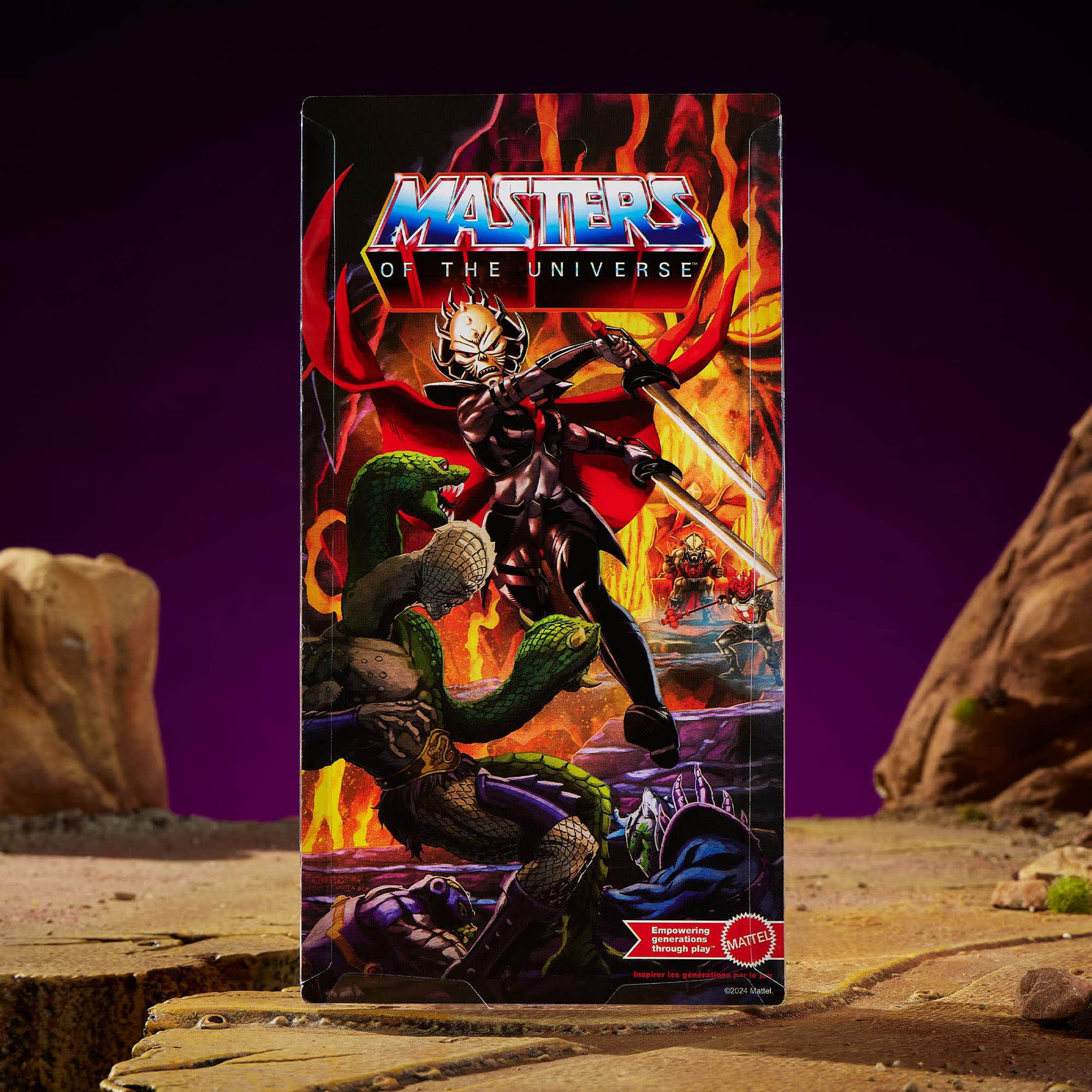 Reverso del empaque de Despara con la ilustración de Masters of the Universe