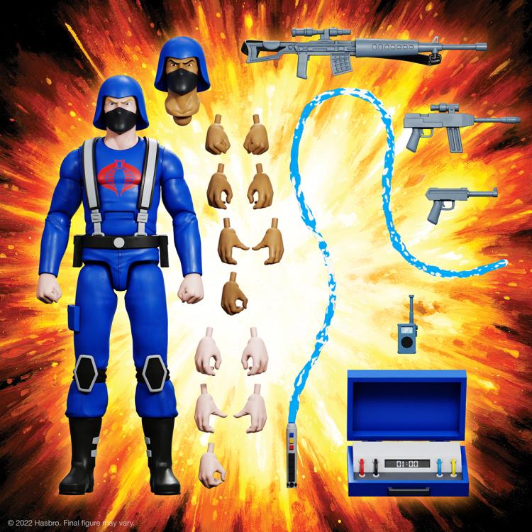 Caja sellada del Cobra Trooper de Super7 ULTIMATES con el emblema rojo de Cobra