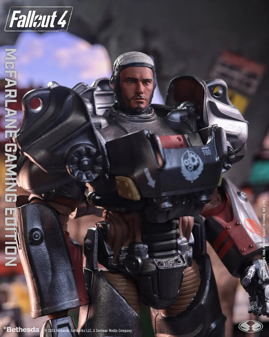 Paladin Danse T-60: figura ambientada en el yermo de Fallout 4