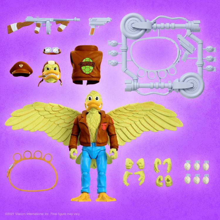 Caja sellada de Ace Duck Super7 ULTIMATES en verde con el emblema del personaje