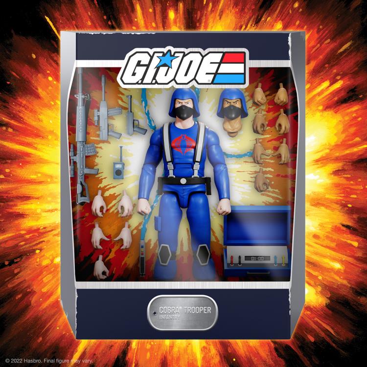 Figura Cobra Trooper Infantry de Super7 ULTIMATES, G.I. Joe 7 pulgadas, con todos sus accesorios