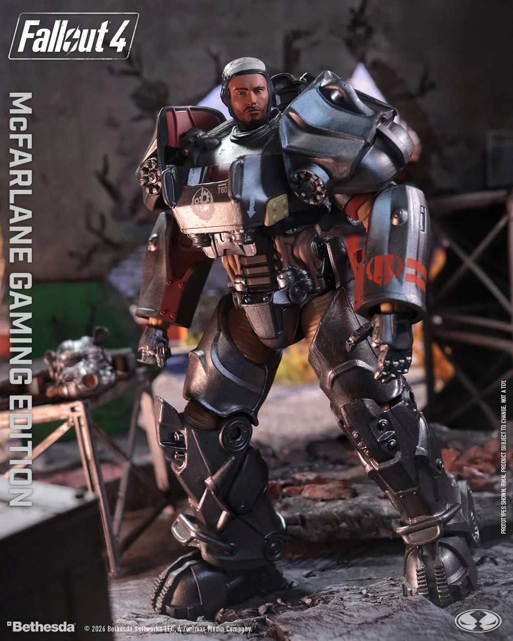 Paladin Danse T-60: acercamiento al rostro dentro de la servoarmadura