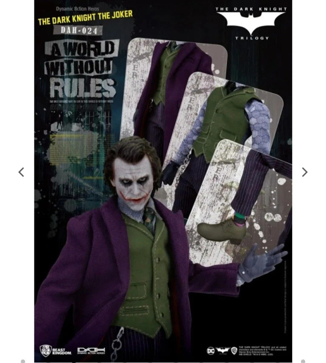 The Joker DAH-024S en pose de acción con la gabardina abierta