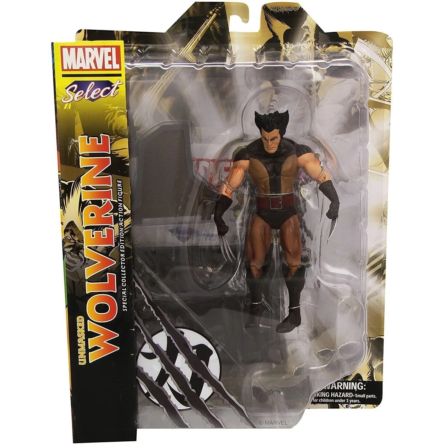 Diamond Select Toys Marvel Select Wolverine Unmasked Logan Figura 1:10