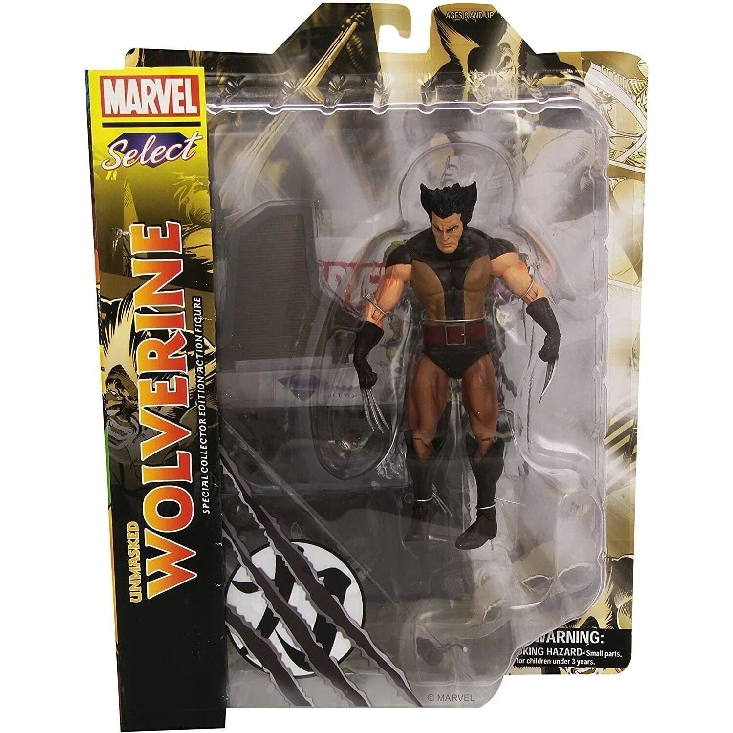 Diamond Select Toys Marvel Select Wolverine Unmasked Logan Figura 1:10
